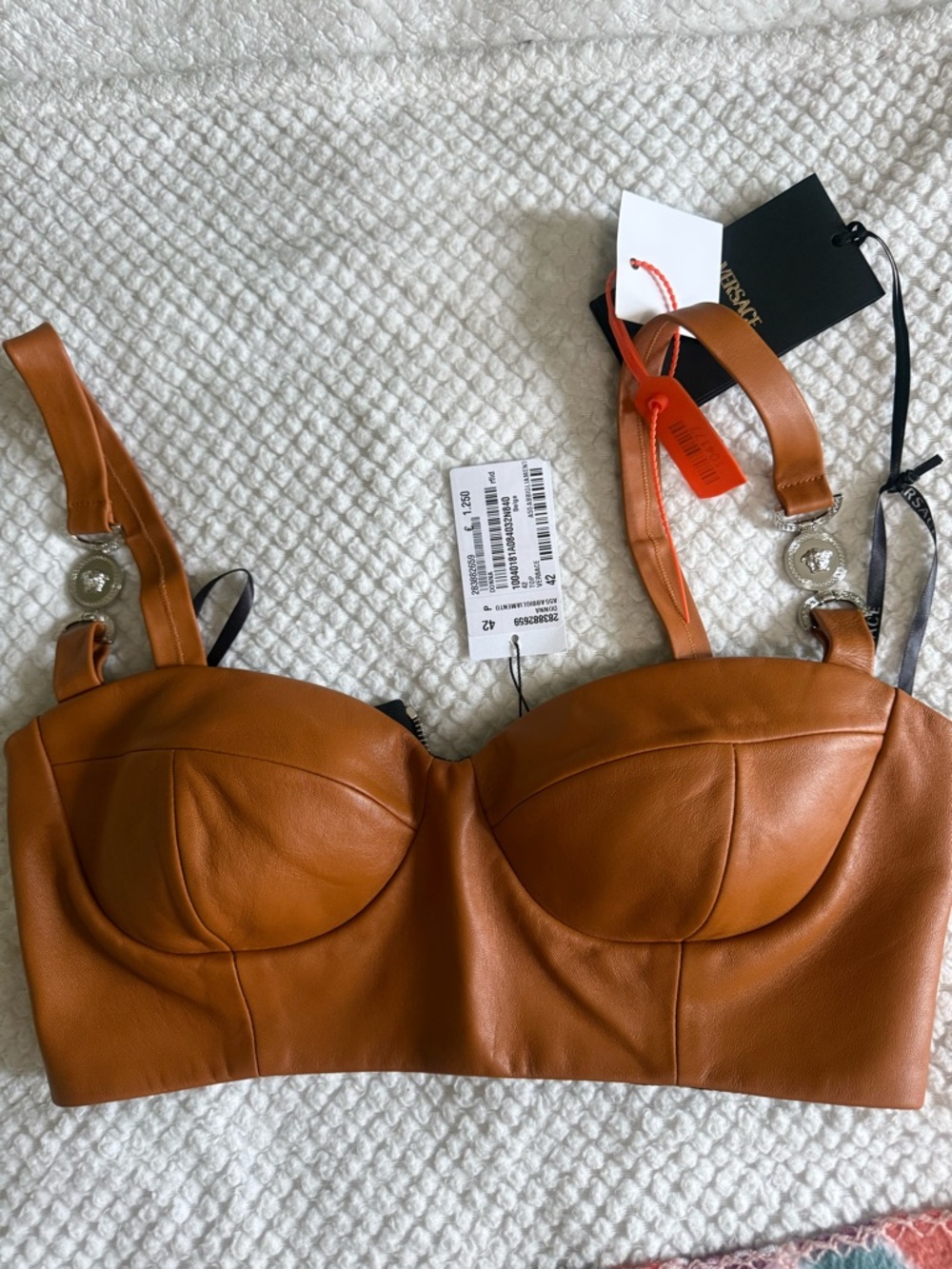 Versace Black Medusa Logo Interior Tag